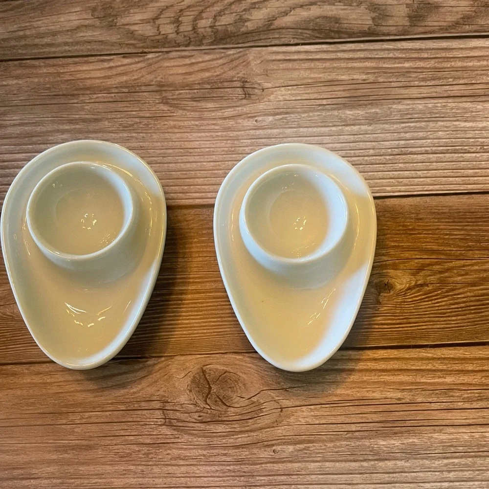 S4 | Vintage Sur La Table white porcelain egg holders